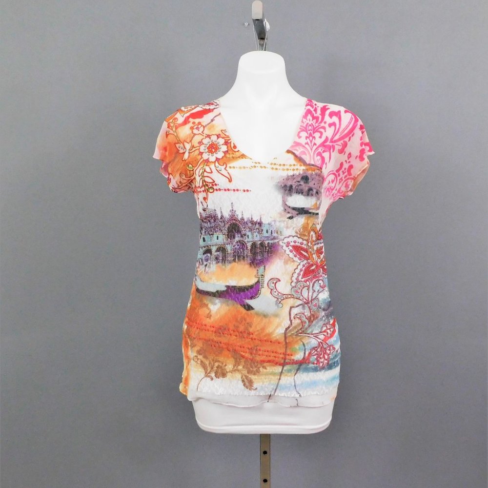 Dressbarn Women Shirt Multicolor‎ L